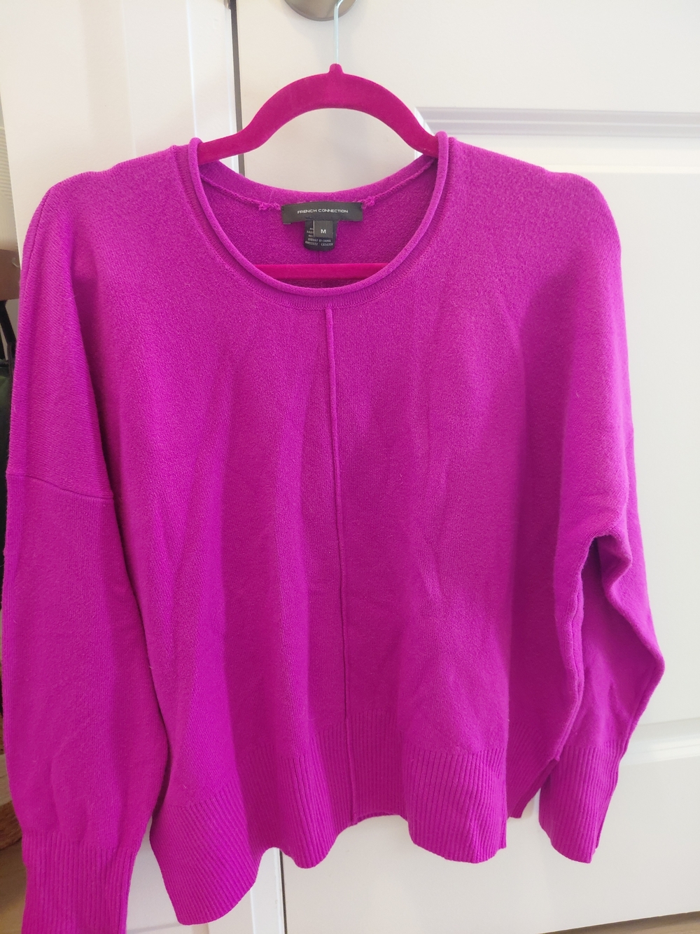 French Connection Bright Fuchsia Crewneck Sweater